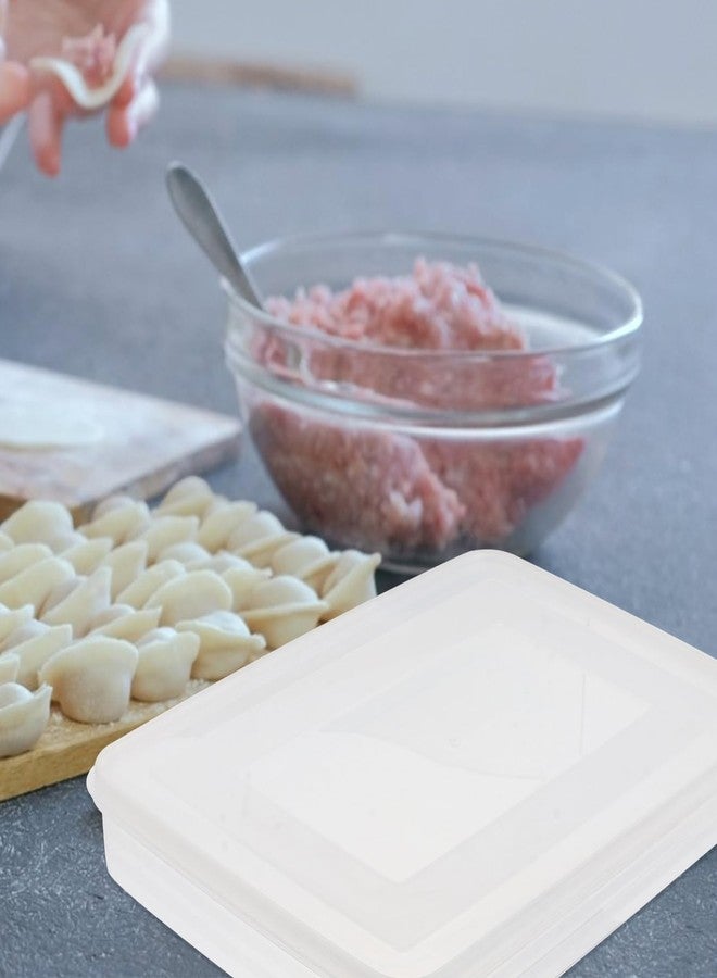 COLLBATH 2pcs Dumplings Storage Box Refrigerator Container with Lid for Dumplings Stackable Kitchen Supply Easy to Clean Safe for Microwave and Freezer - Image 5
